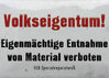 Magnet "Emailleschild Volkseigentum"