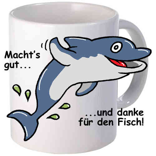 Tasse à Café "Und danke für den Fisch!"