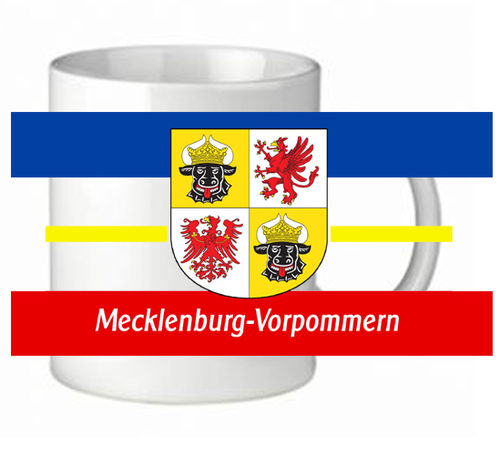 Taza De Café "Bandera de Mecklemburgo-Pomerania Occidental"