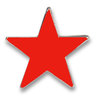 "Rød stjerne" broche