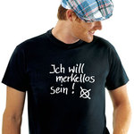 Klæd T-Shirt "Ich will merkellos sein"