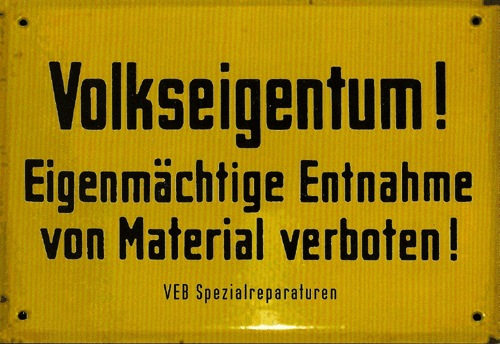 Cartolina postale "Volkseigentum"