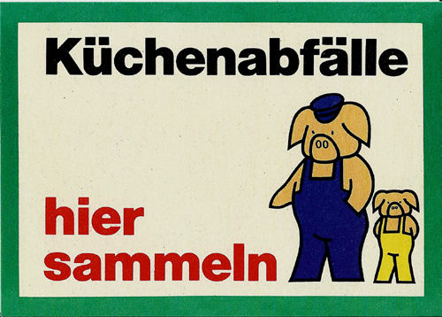 Tarjeta postal "Küchenabfälle"