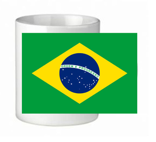 Taza de Café "Bandera de Brasil"