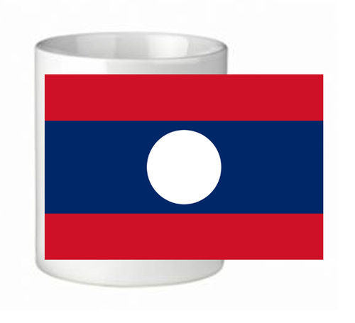 Taza de Café "Bandera de Laos"