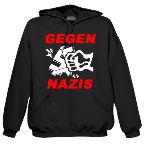 Sweat shirt à capuche "Gegen Nazis"