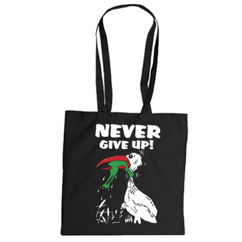 Bolsa de algodón "Never give up!"
