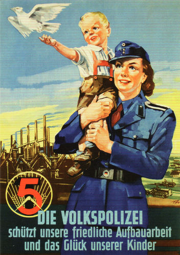 Tarjeta postal "Die Volkspolizei"