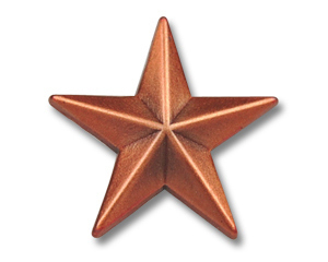 "Stjerne" broche kobber
