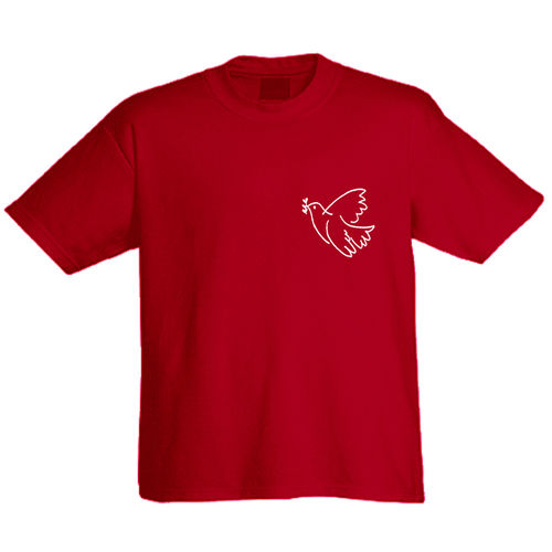 Klæd T-Shirt Logo "Fredsdue" Olivengren