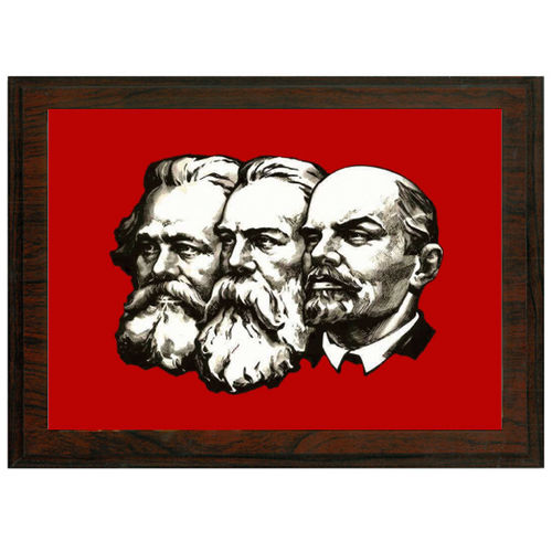 Foto con cornice "Marx-Engels-Lenin"