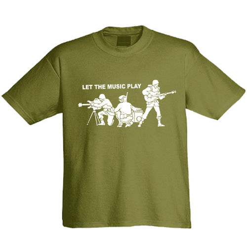 Klæd T-Shirt "Let the music play"
