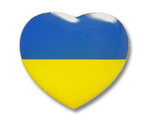 Broche-Pin "Ukraine hjerte"